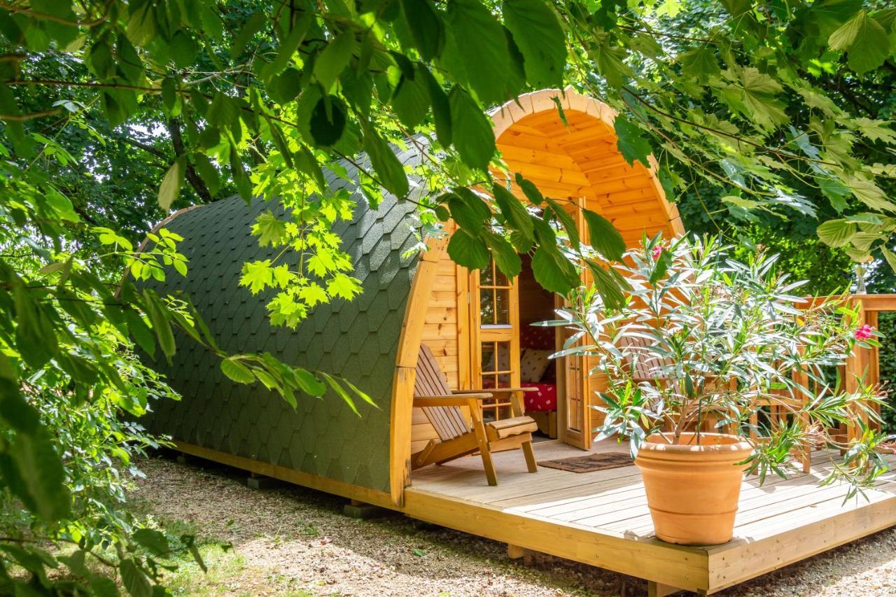 Cabane En Bois Avec Bain Nordique Asnieres-sur-Vegre Exterior photo